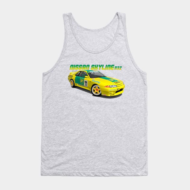 Nissan Skyline GT-R R32 Tank Top by PjesusArt